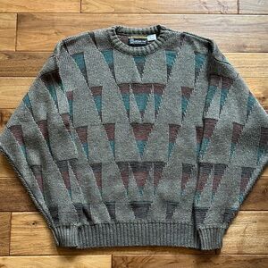 Vtg London fog abstract sweater. Made in USA
